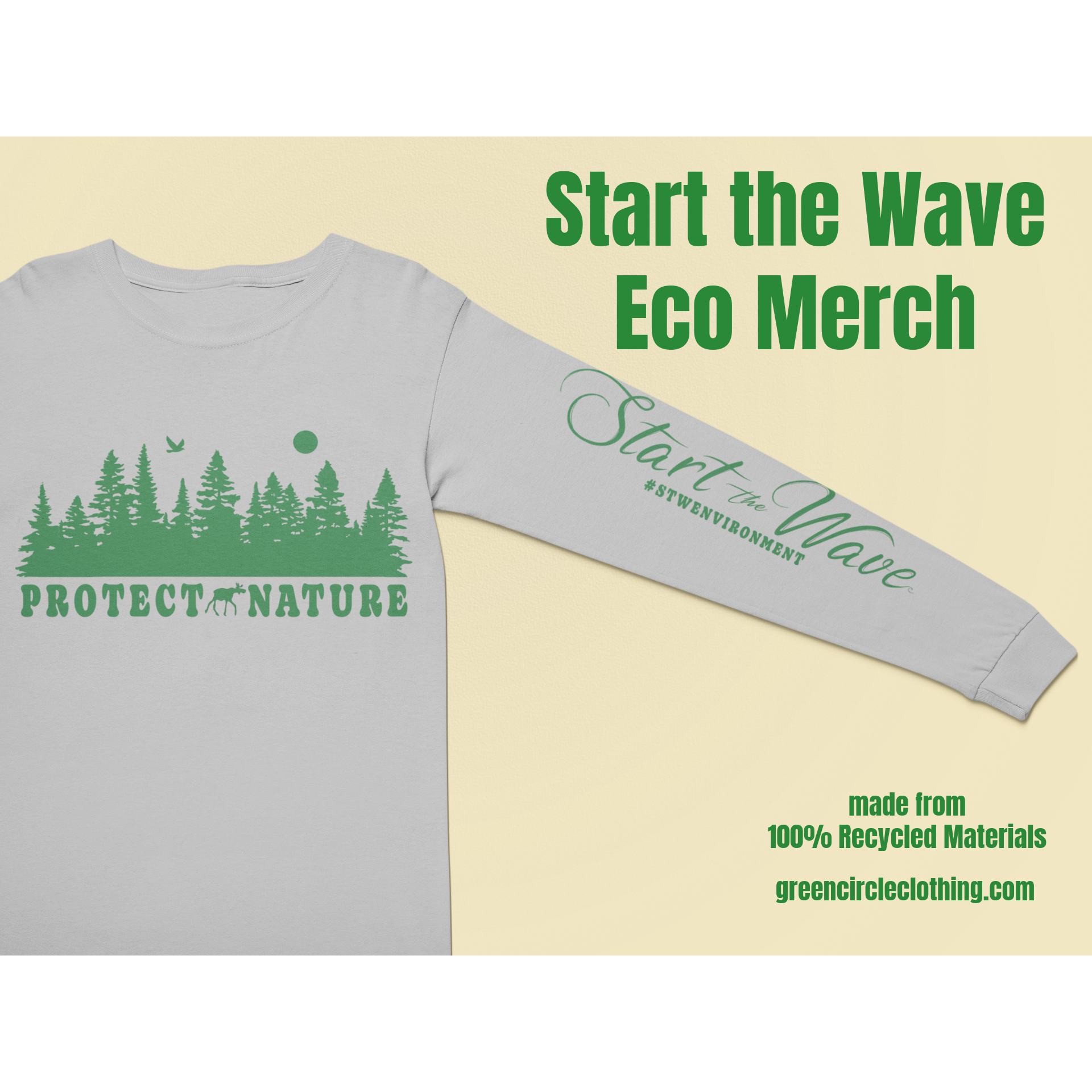 STW Protect Nature - Long Sleeve Tee - www.greencircleclothing.com