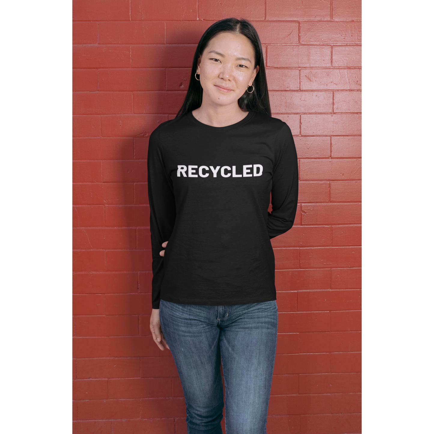 Recycled Logo Long Sleeve Tee - www.greencircleclothing.com